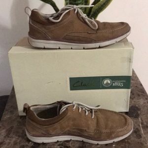 Clark’s Orson Bay Nubuck Sneakers Size 10 Medium